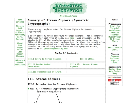 cryptography/symmetric/stream screenshot