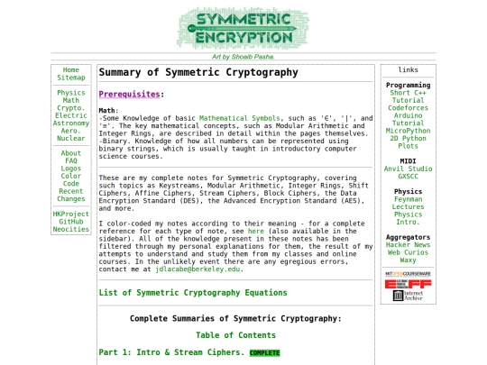 cryptography/symmetry screenshot