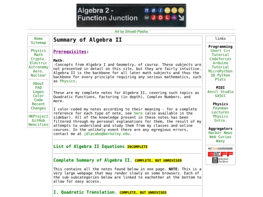 math/algebraII screenshot