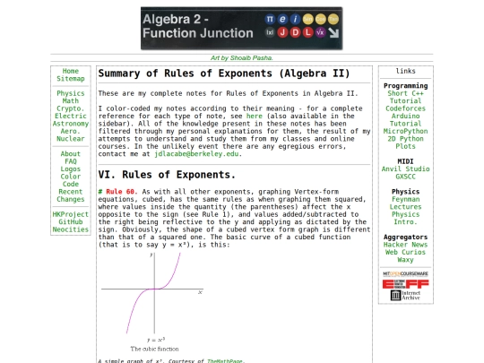 math/algebraII/exponentrules screenshot