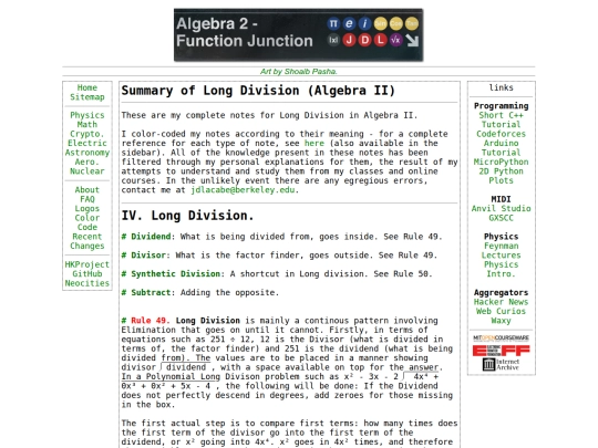 math/algebraII/longdivision screenshot