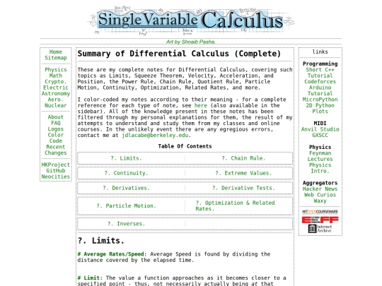 math/calculuspart1 screenshot