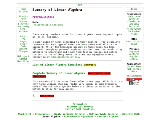 math/linearalgebra screenshot