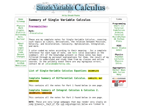 math/singlevarcalculus screenshot