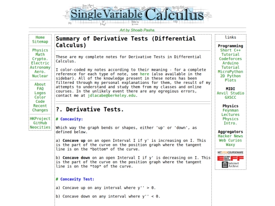 math/singlevarcalculus/derivtests screenshot