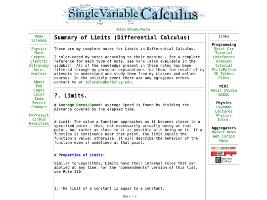 math/singlevarcalculus/limits screenshot