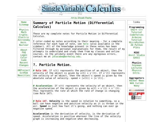 math/singlevarcalculus/particlemotion screenshot