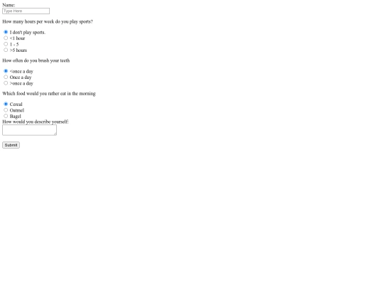 Form-assignment screenshot