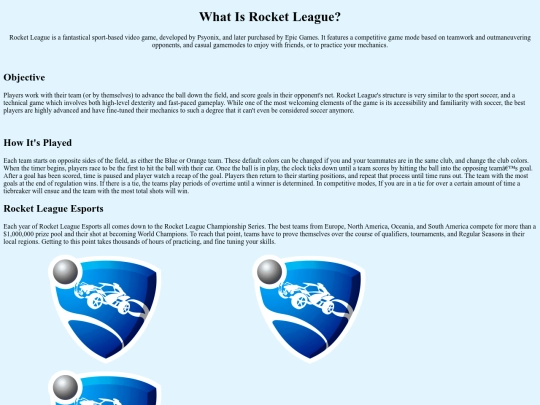 rocket-league-information screenshot