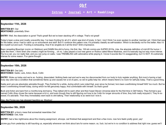 journal/entries1 screenshot