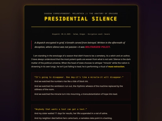 melanthia-presidential-silence screenshot