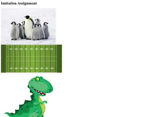 The Imitation Assignment screenshot