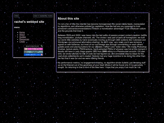 pages/about screenshot