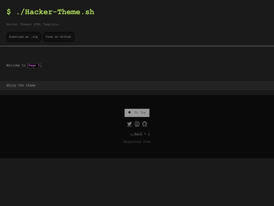 pages/hacker-theme-page2 screenshot