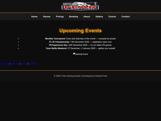 EVENTS screenshot
