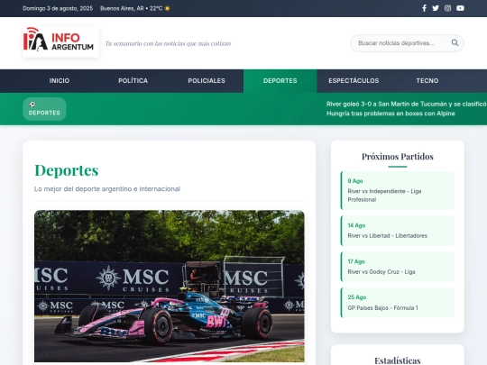 deportes screenshot