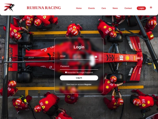 login screenshot