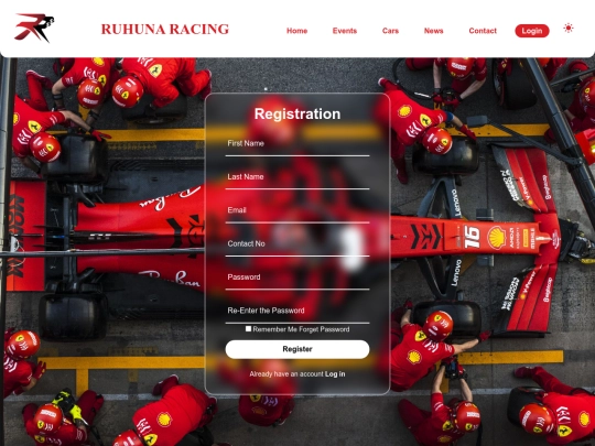 registration screenshot