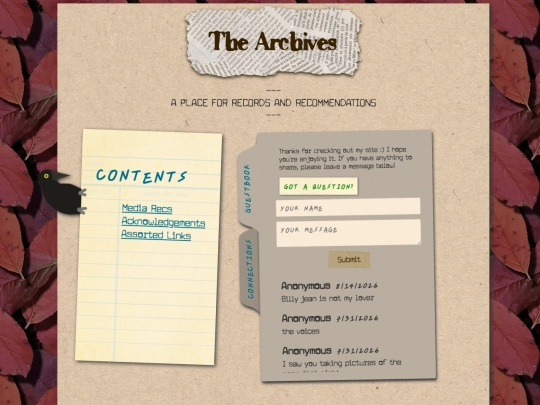 archives screenshot