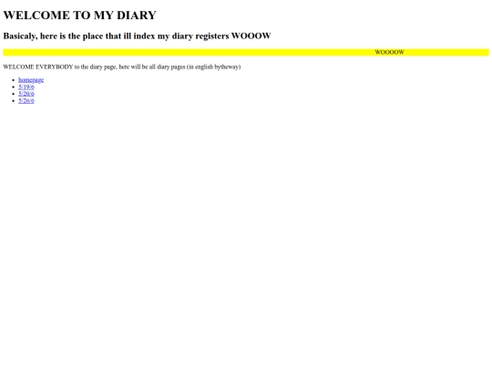diary screenshot