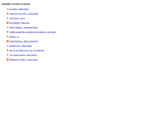 pages/poetry screenshot