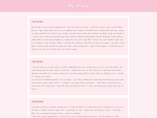 diary screenshot