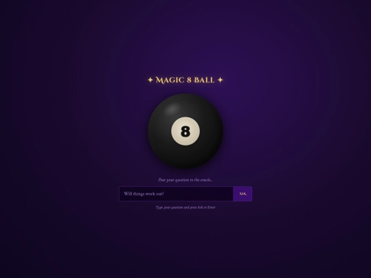 fortune/magic8ball screenshot