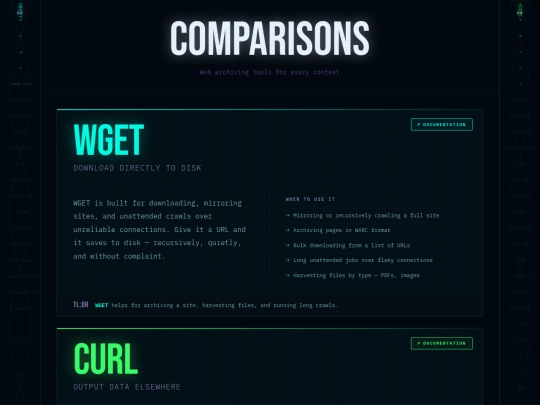 shrines/wget/04-comparisons screenshot
