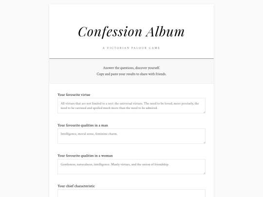 tests/confession screenshot