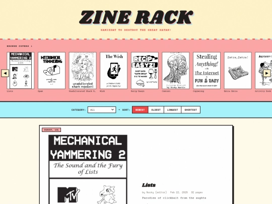 zines screenshot
