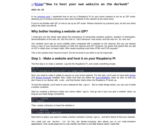 blog/host-i2p-site screenshot