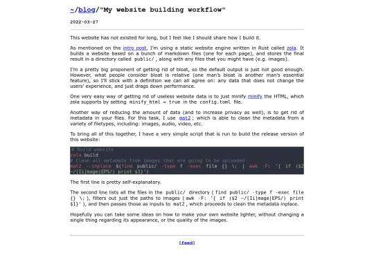 blog/website-building screenshot