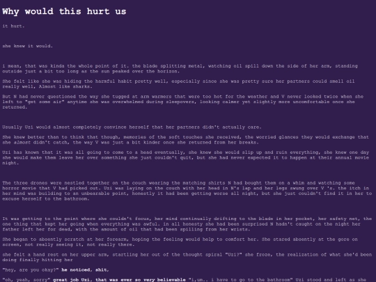 fanfiction/hurtus screenshot