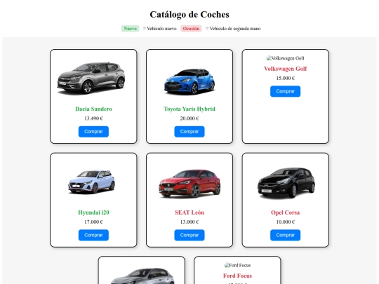 webpages/catalogo screenshot
