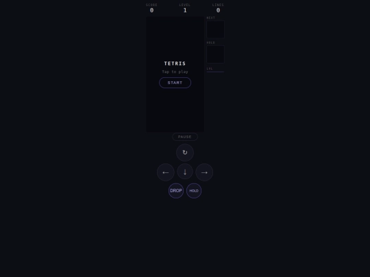 mobiletetris screenshot