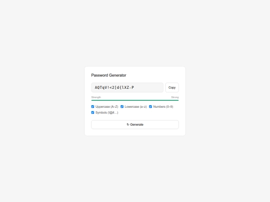 password-generator screenshot