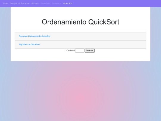 quiksort screenshot