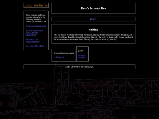 writing screenshot