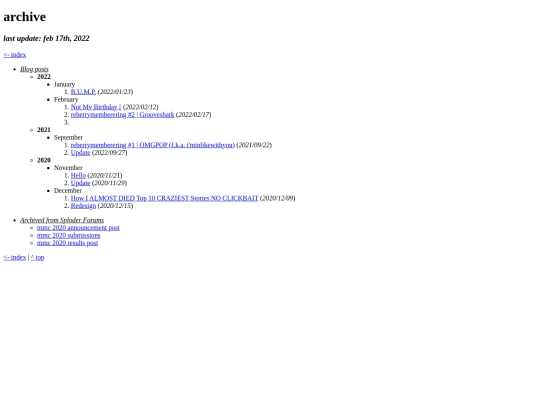 archive screenshot