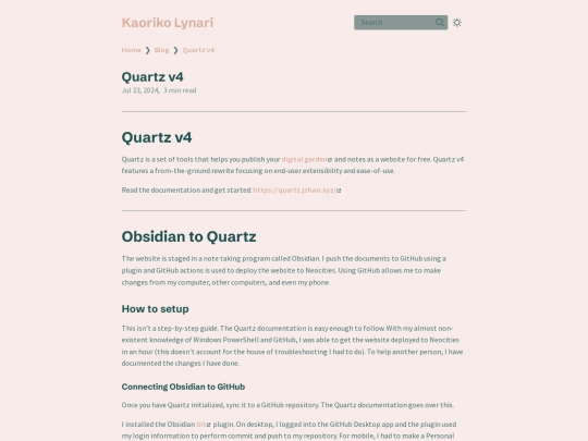 Blog/Quartz-v4 screenshot