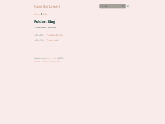 Blog screenshot