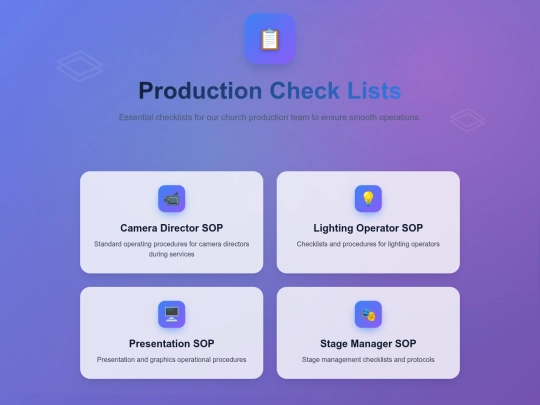 production-checklists screenshot
