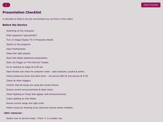 production_checklists/Presentation SOP screenshot