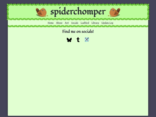 main/socials screenshot