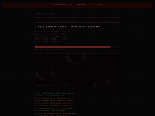corrupted-file screenshot