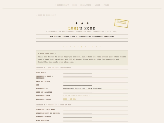 lumis-home-intake screenshot