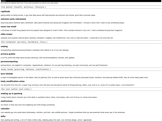 library/links screenshot