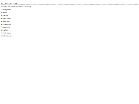 library/lists/fruitfavs screenshot