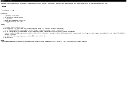 recipes/entries/japanesecurry screenshot