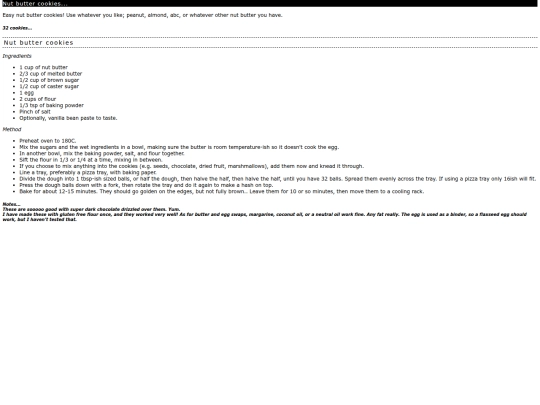 recipes/entries/nutbuttercookies screenshot